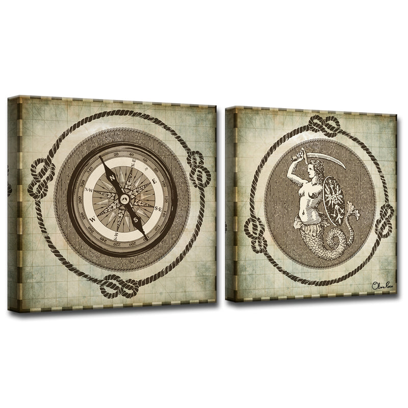 'Destination & Sea Queen'  2-PC Canvas Art Set