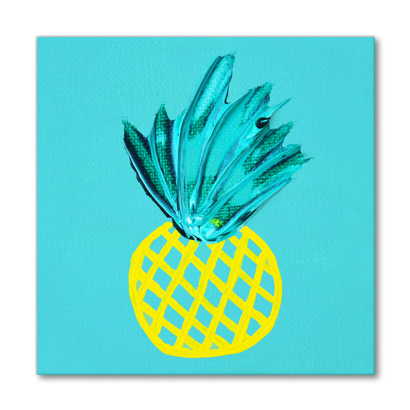 'Pineapple' Wrapped Canvas Wall Art