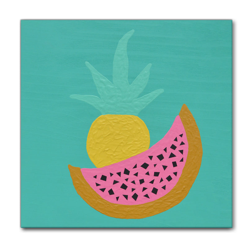 'Tutti Frutti' Wrapped Canvas Tropical Wall Art
