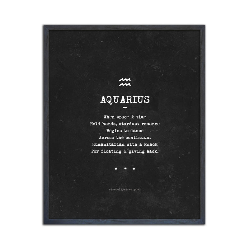 Zodiac - Aquarius' Wall Art Print