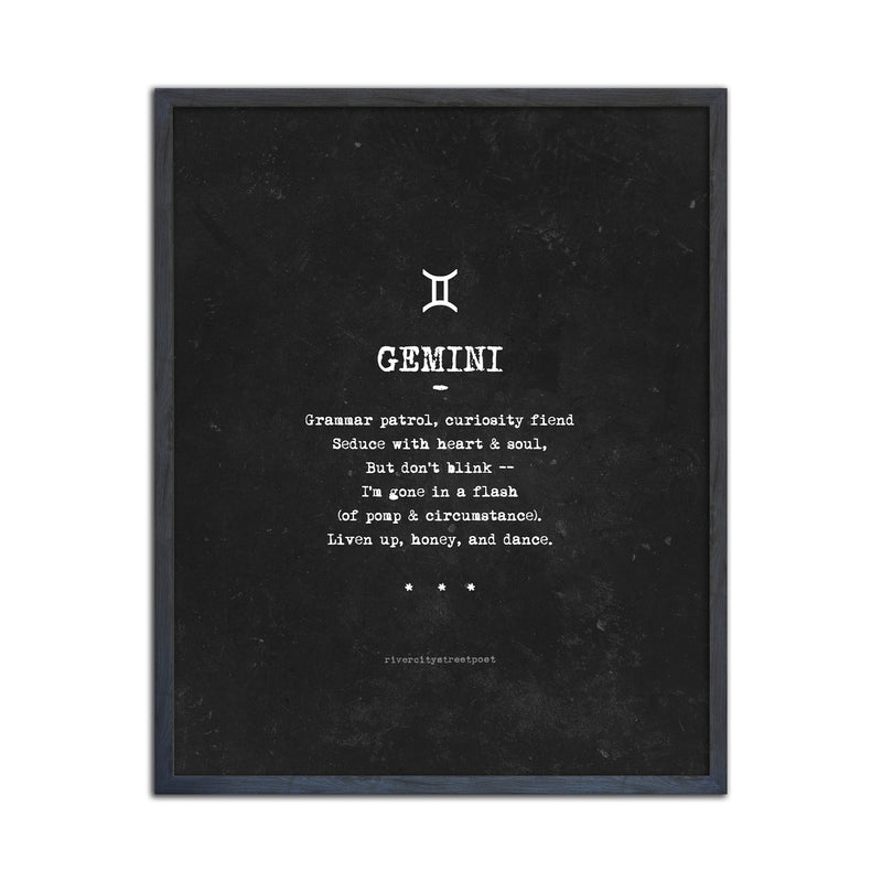 Zodiac - Gemini' Wall Art Print