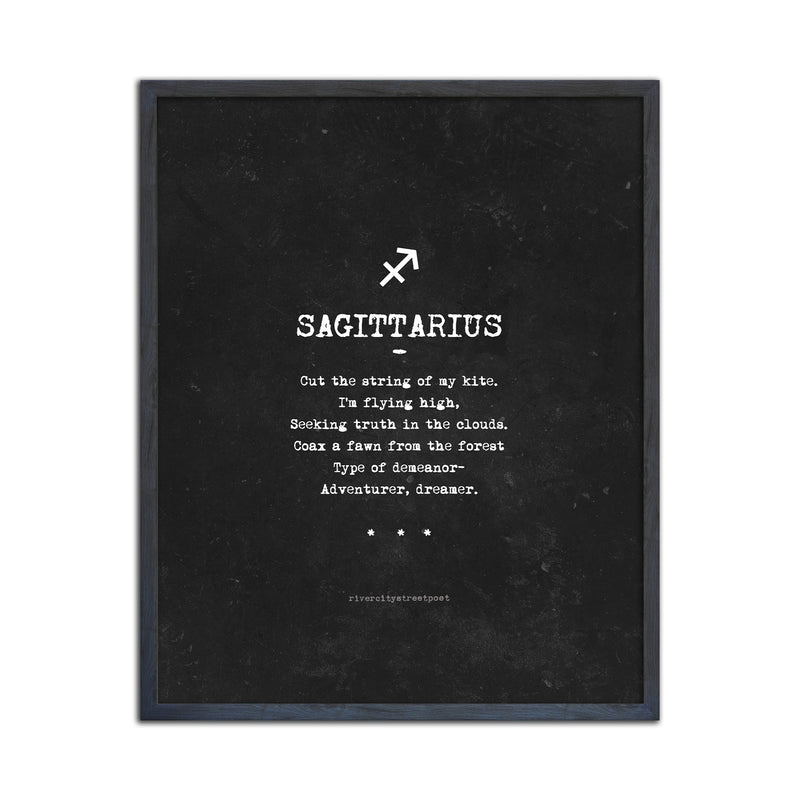 Zodiac - Sagittarius' Wall Art Print