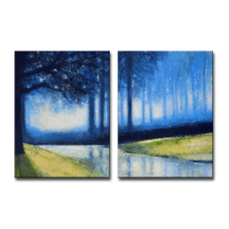 'Crystal Creek' 2 Piece Wrapped Canvas Wall Art Set