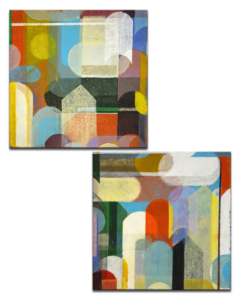 'Calypso I/II' 2 Piece Wrapped Canvas Wall Art Set