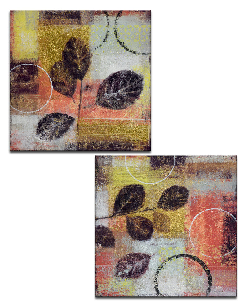 'Last November I/II' 2 Piece Wrapped Canvas Wall Art Set