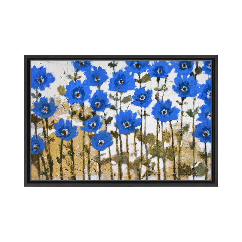Spring Sapphires Framed Canvas Wall Art