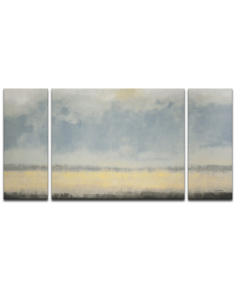 'Warm Coastal Breeze' 3 Piece Wrapped Canvas Wall Art Set