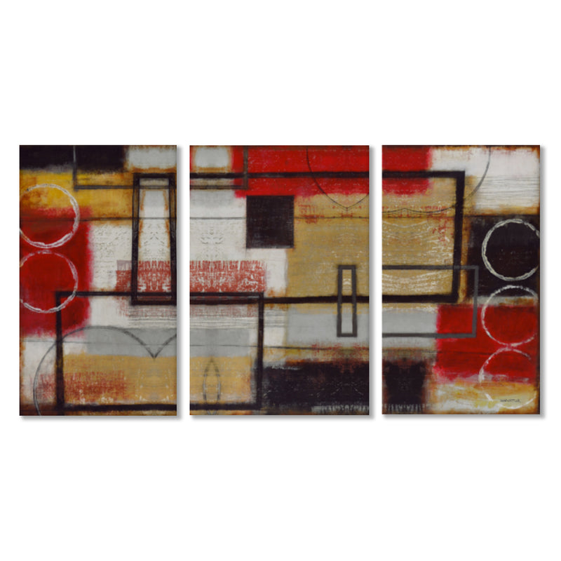 'Energized' 3 Piece Wrapped Canvas Wall Art Set