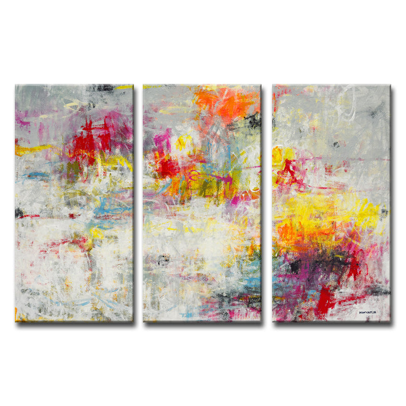 'Day in the Sun' 3 Piece Wrapped Canvas Wall Art Set