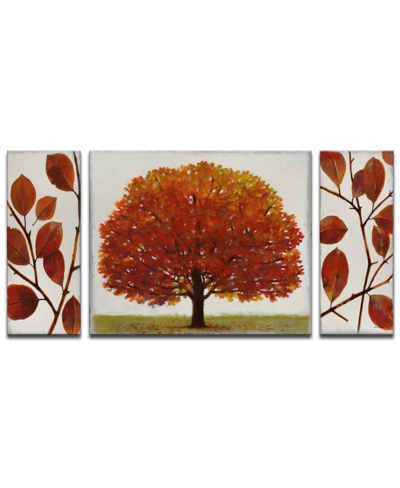 'November Splendor' 3 Piece Wrapped Canvas Wall Art Set