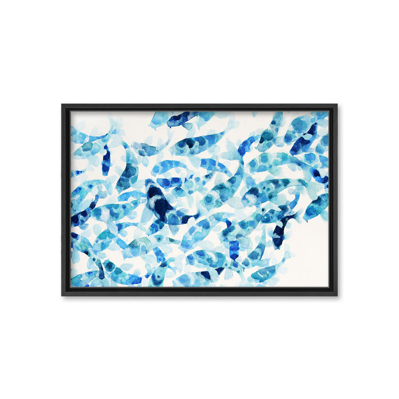 Blue Koi Framed Canvas Wall Art