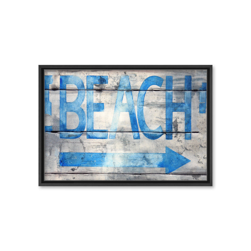 Beach that Way Framed Canvas Wall Art