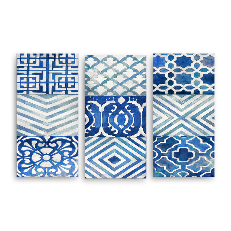 'Ocean Couture I-III' Wrapped Canvas Wall Art Set