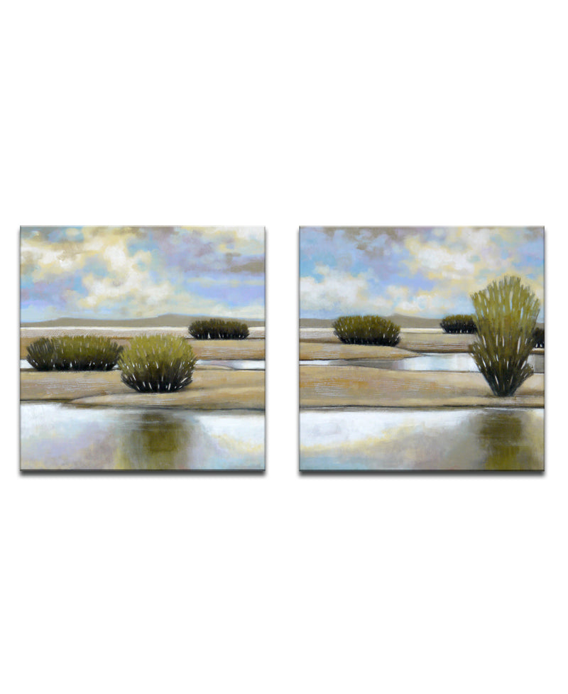 'Desert Pools I/II' Wrapped Canvas Wall Art Set