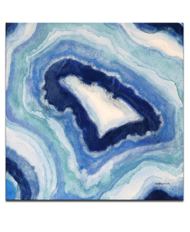 'Ocean Geode I' Wrapped Canvas Wall Art