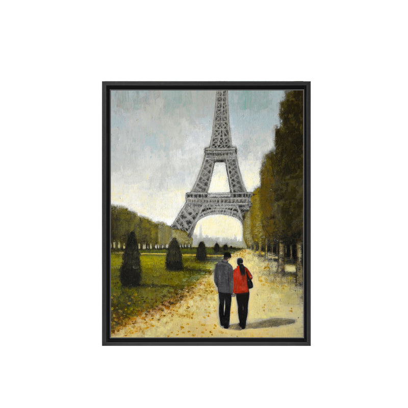 Romantic Stroll I Framed Canvas Wall Art