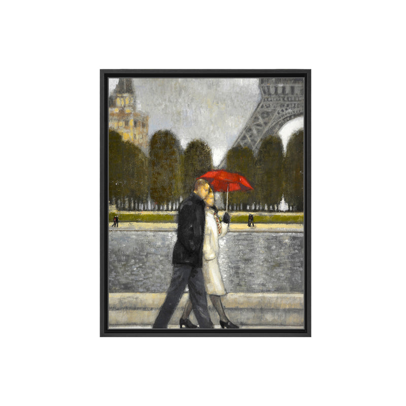 Romantic Stroll II Framed Canvas Wall Art