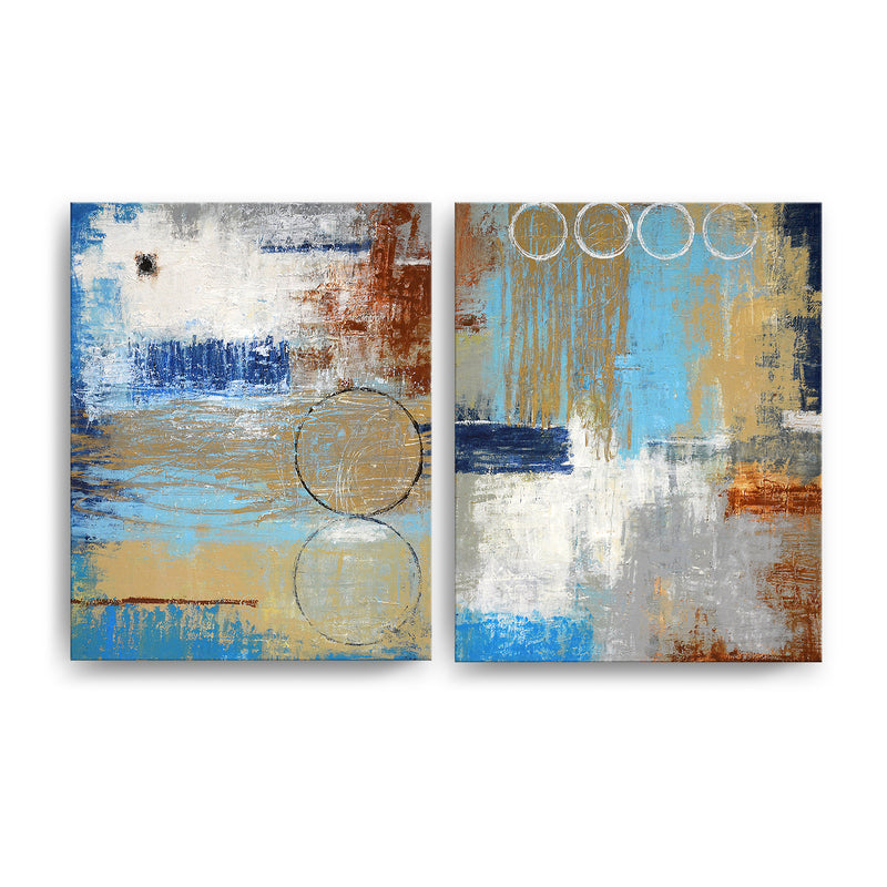 'Niagra I/II' 2 Piece Wrapped Canvas Wall Art Set