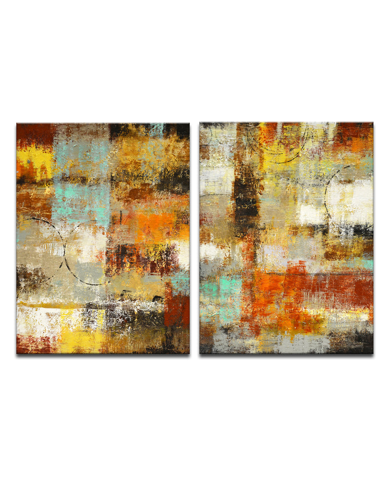 'Revelation' 2 Piece Wrapped Canvas Wall Art Set