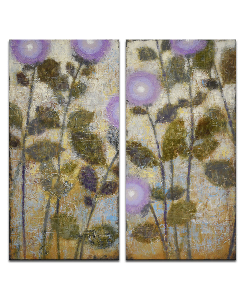 'Amethyst' 2 Piece Wrapped Canvas Wall Art Set