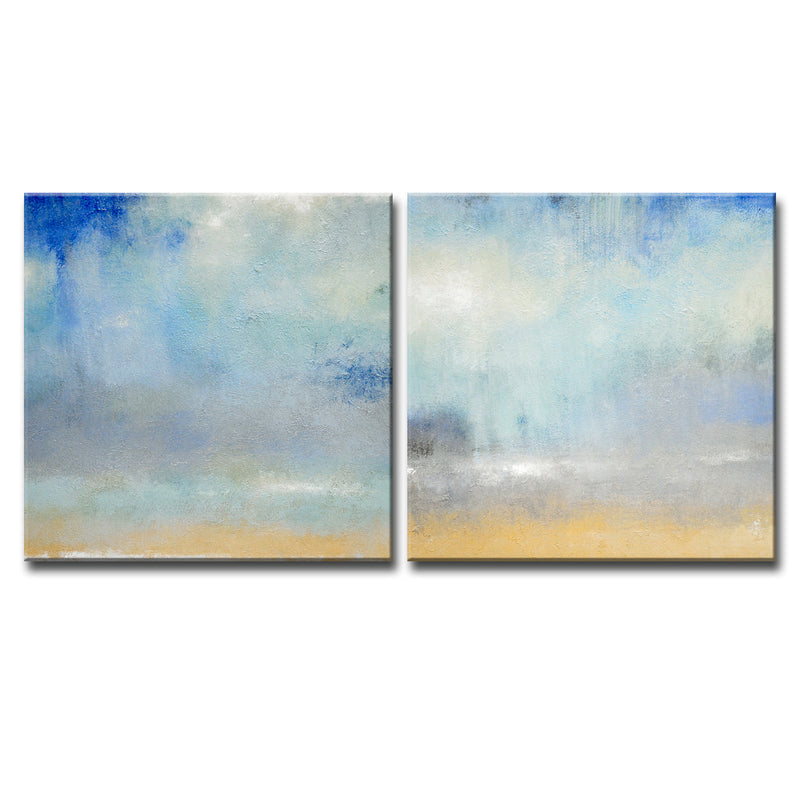 'Coastal Downpour B' Wrapped Canvas Wall Art