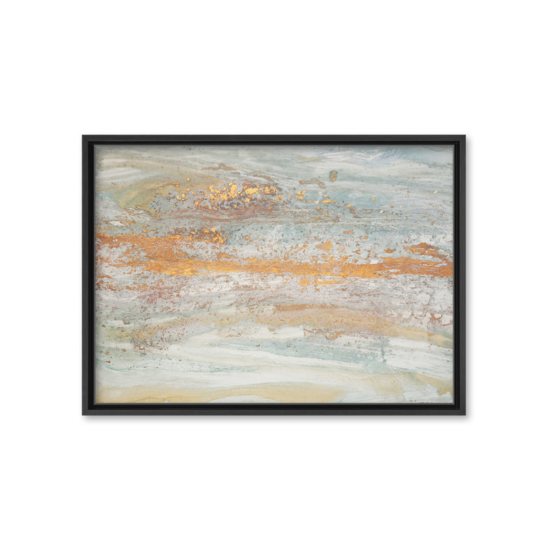 Flecks of Gold Framed Canvas Wall Art