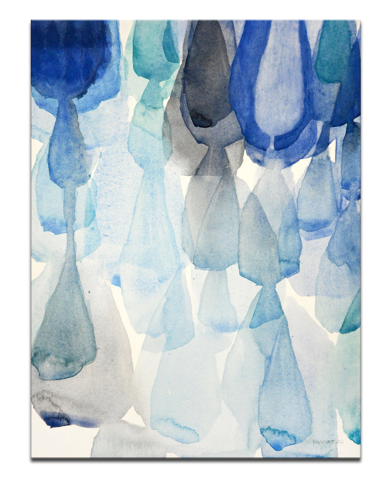 'Down Pour' Wrapped Canvas Wall Art