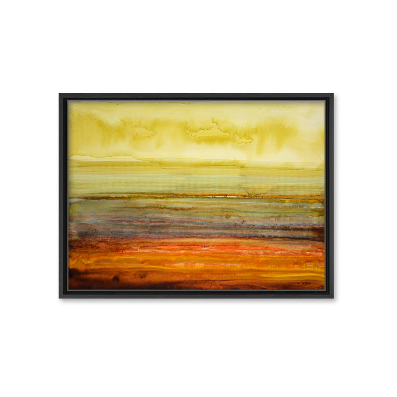 Amber Coast Framed Canvas Wall Art