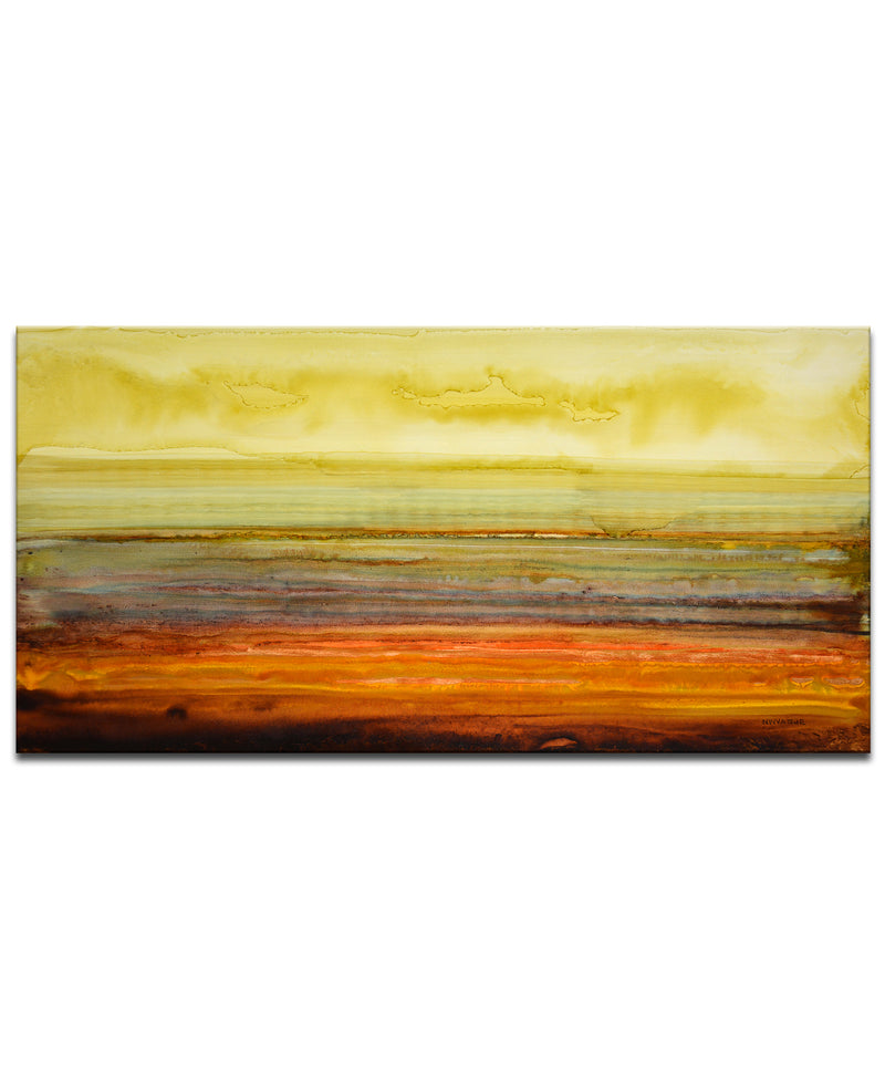'Amber Coast' Wrapped Canvas Wall Art