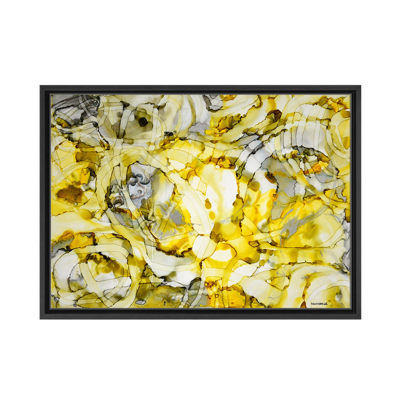 Moon and Stars Framed Canvas Wall Art