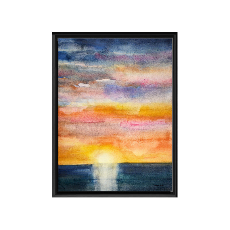 Glorious Sunset Framed Canvas Wall Art