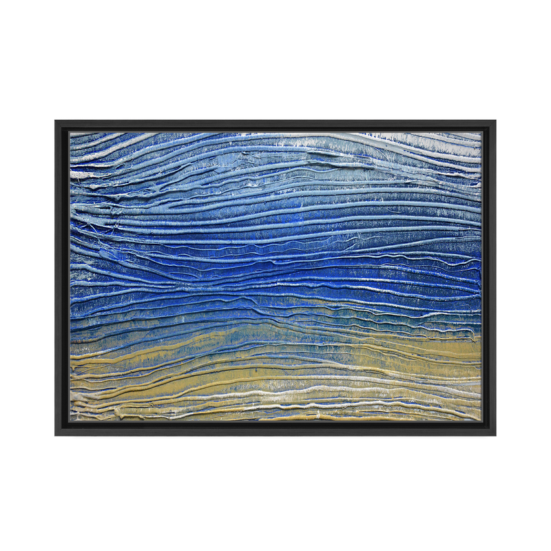 Desert Midnight Calm Framed Canvas Wall Art