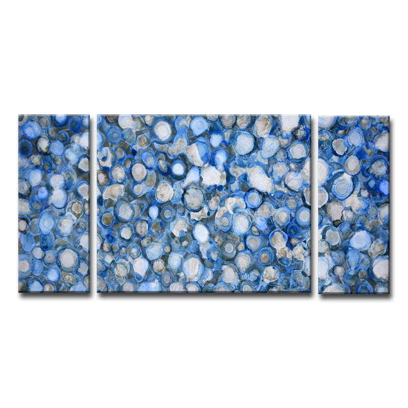 'Arctic River Stones' 3-Piece Wrapped Canvas Wall Art Set