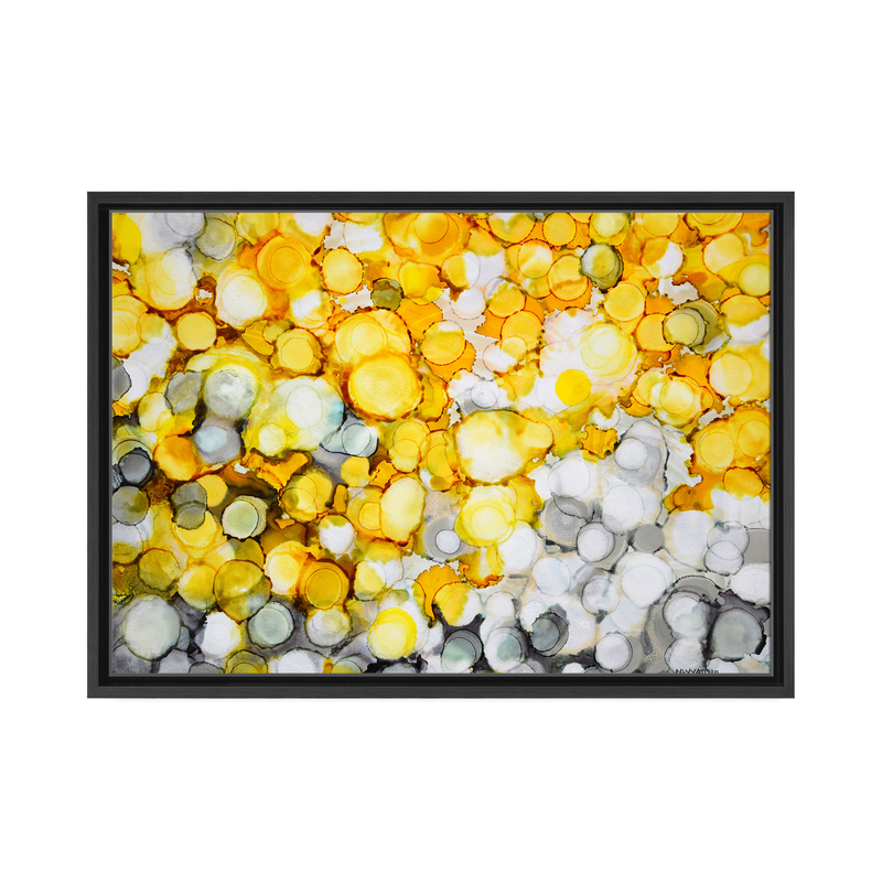River Gold Framed Canvas Wall Art