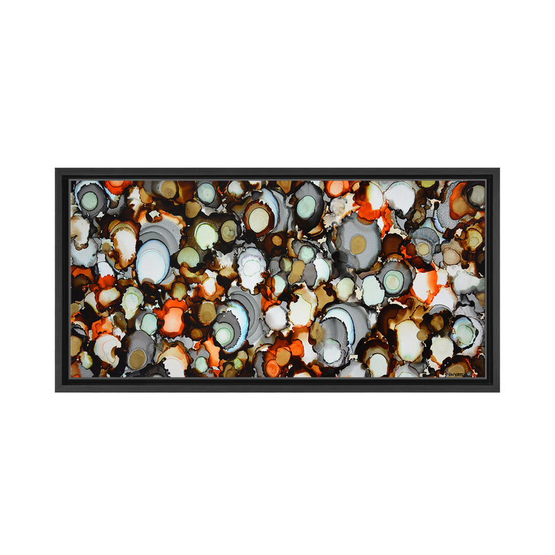 Copper, Iron, Jade Framed Canvas Wall Art