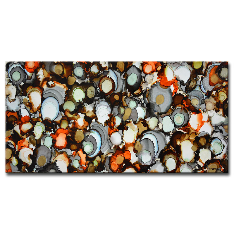 'Copper, Iron, Jade' Wrapped Canvas Wall Art