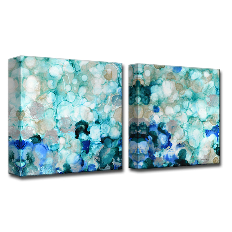 'Mermaid Pearls I/II' Wrapped Canvas Wall Art