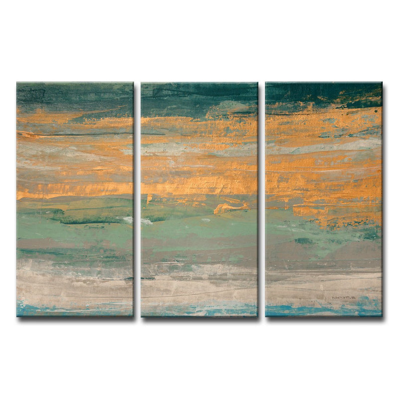 'Sparkling Seas II' 3 Piece Wrapped Canvas Wall Art Set