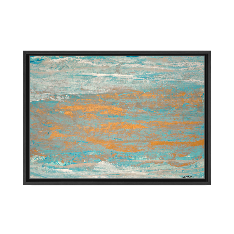 Sparkling Seas I Framed Canvas Wall Art
