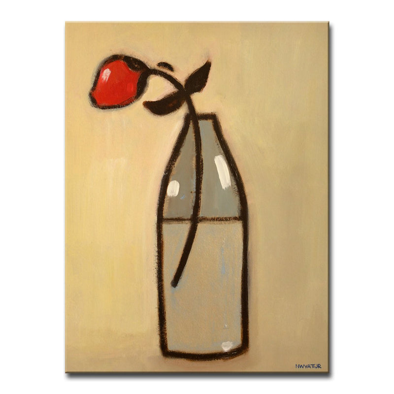 Minimalist Rose I' Wrapped Canvas Wall Art