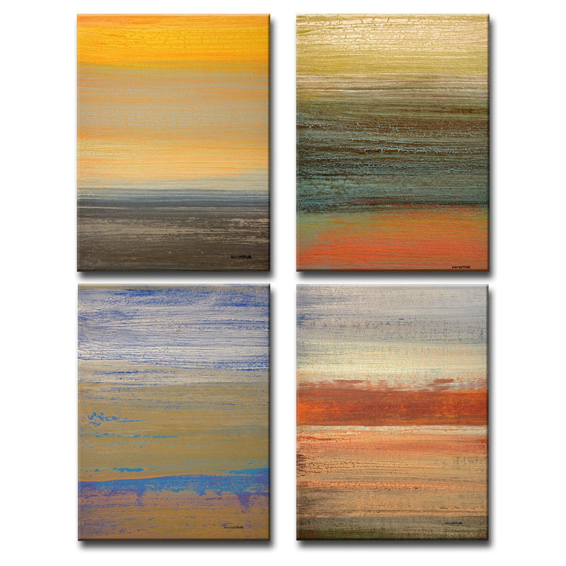 'Destiny I-IV' 4 Piece (18 x 48) Wrapped Canvas Wall Art Set