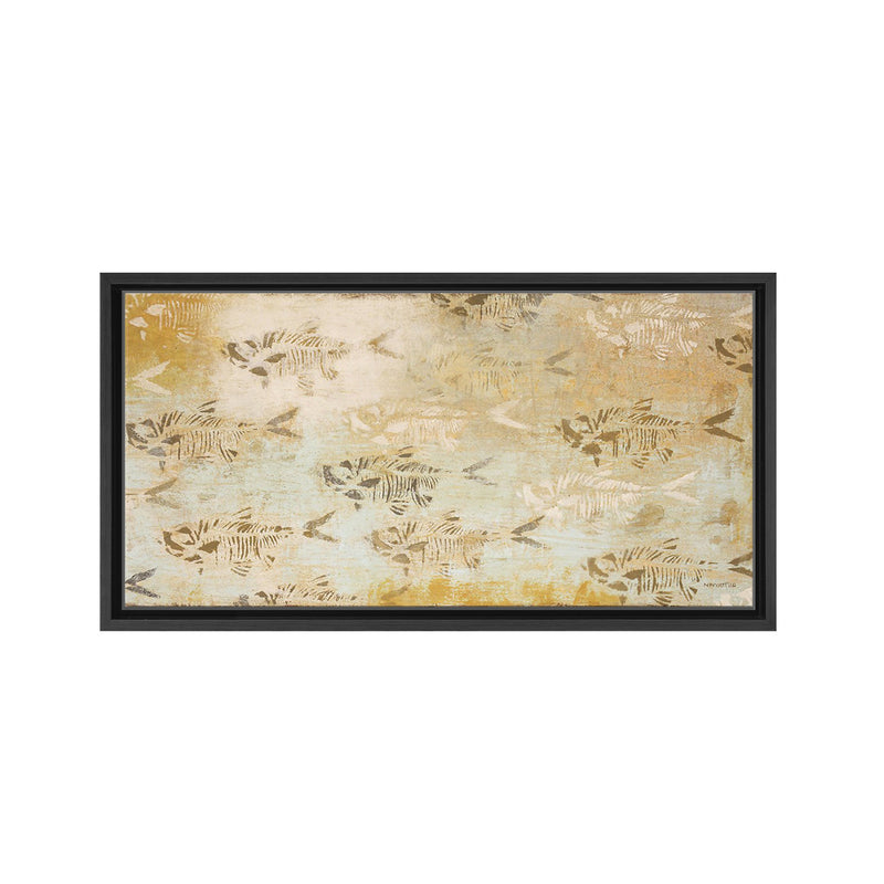 Fossilized School Framed Canvas Wall Art