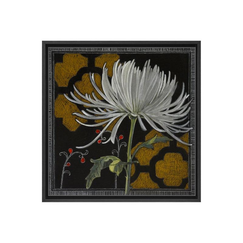 Gilt Slate Flora III Framed Canvas Wall Art