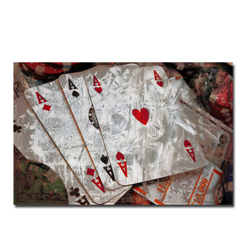 Poker I' Wrapped Canvas Wall Art