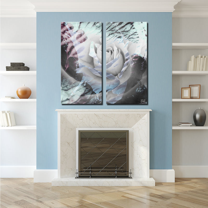 Painted Petals XLVIII' 2-Piece Wrapped Canvas Wall Art Set