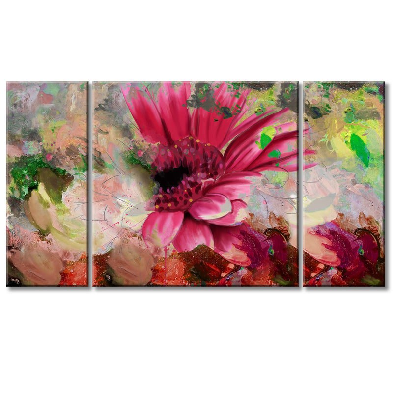 Painted Petals LXIV' Wrapped Canvas Wall Art Set