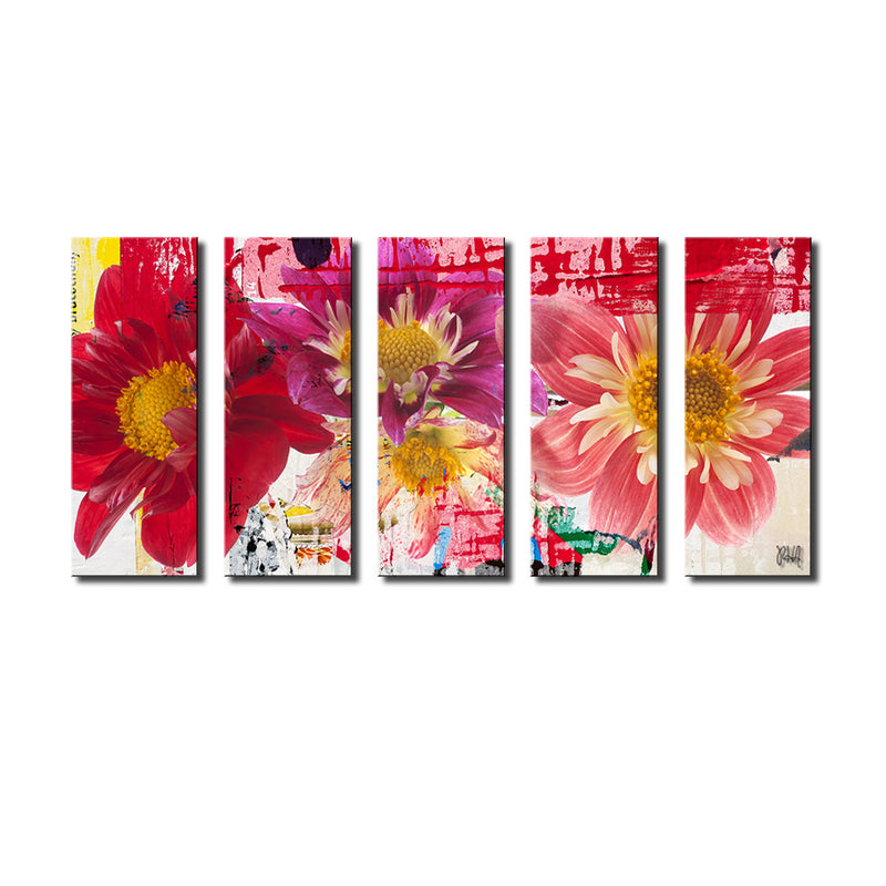 Painted Petals LXXIII' Wrapped Canvas Wall Art Set