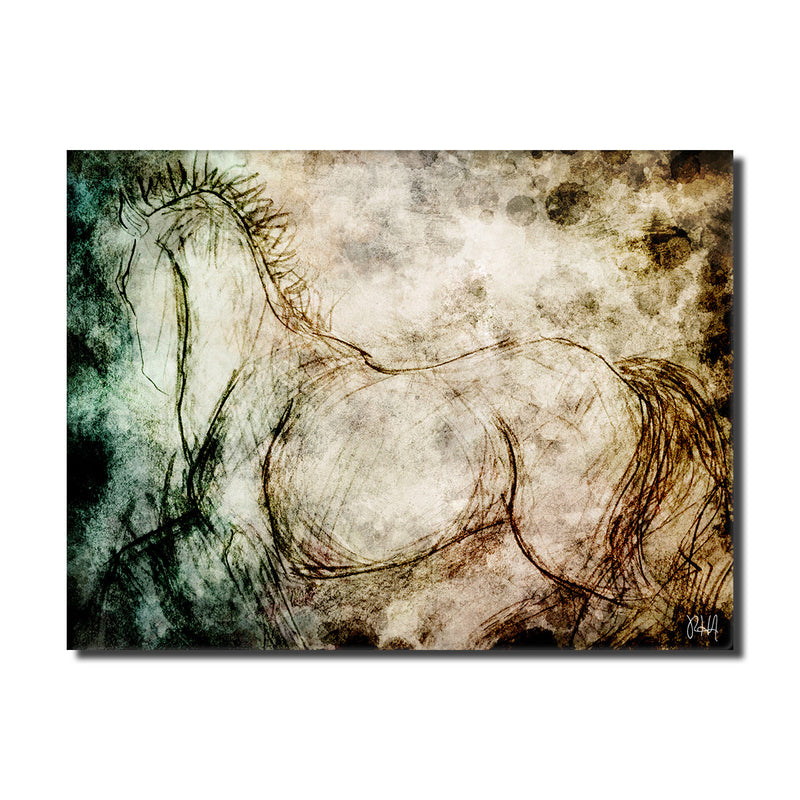 Equestrian Saddle Ink PSXXIII' Canvas Wall Art