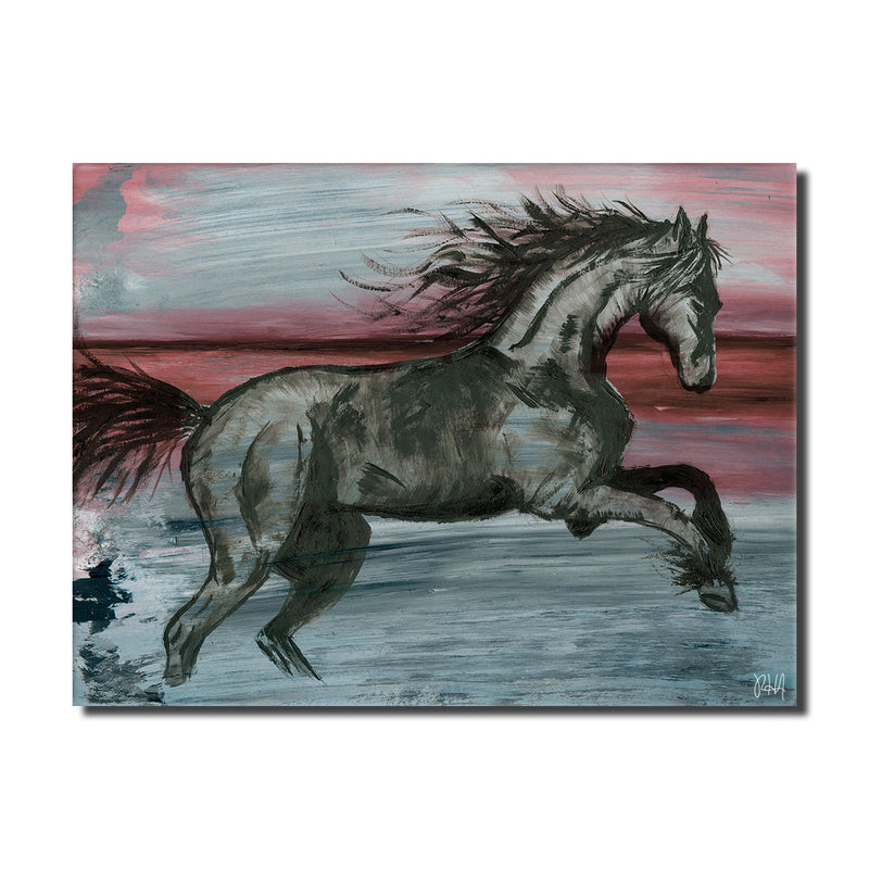 Equestrian Saddle Ink PSVII' Canvas Wall Art