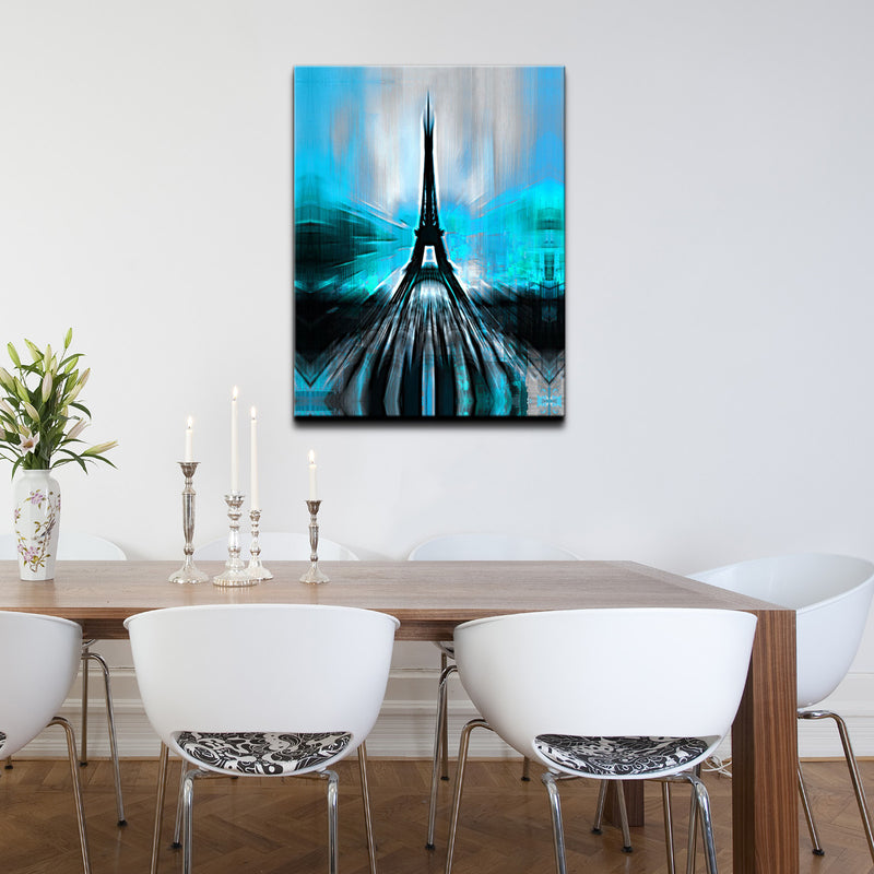 'Paris Abstract' Wrapped Canvas Wall Art